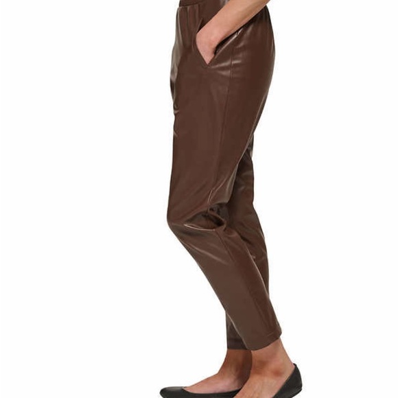 DKNY Ladies faux pull on pants - Picture 3 of 6